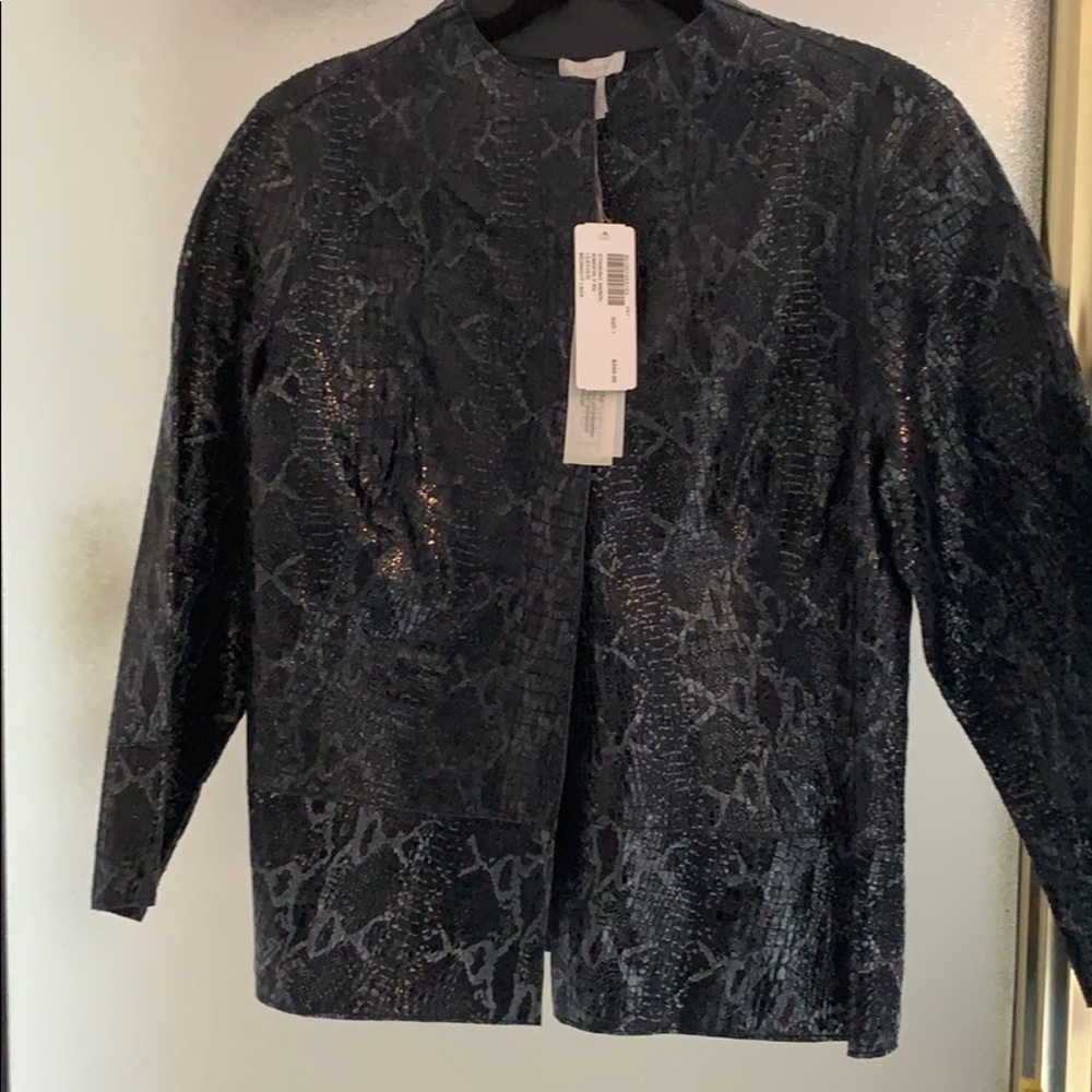 Reversible thin leather jacket